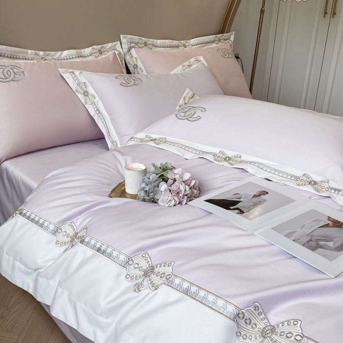 91家纺网 家纺一手货源 找家纺 品家居 2025新款全棉长绒棉四件套-初恋情结 初恋情节-紫