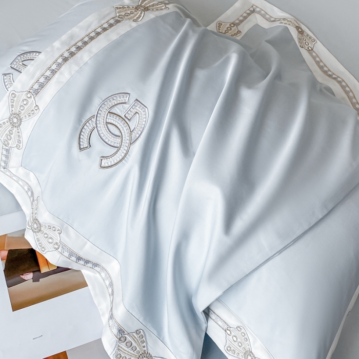 91家纺网 家纺一手货源 找家纺 品家居 2025新款全棉长绒棉四件套-初恋情结 初恋情节-蓝