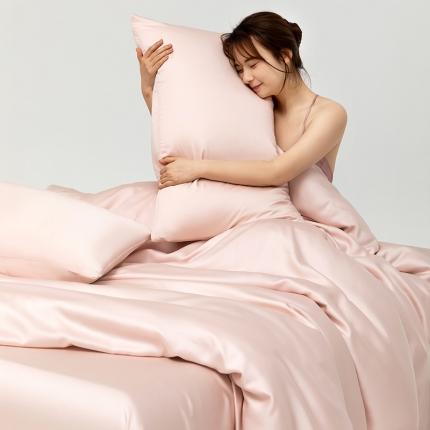 91家纺网 家纺一手货源 找家纺 轩和 2025新款50支兰精天丝四件套 奥地利进口告白粉