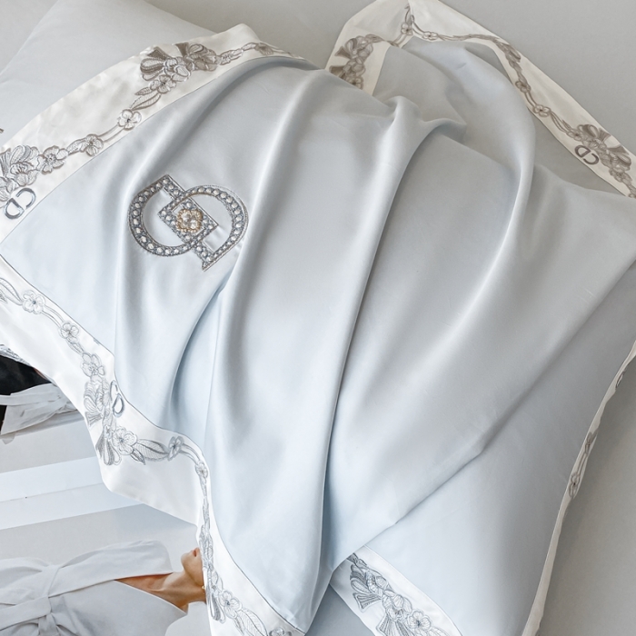 91家纺网 家纺一手货源 找家纺 品家居 2025新款全棉长绒棉四件套-戴安娜 戴安娜-蓝