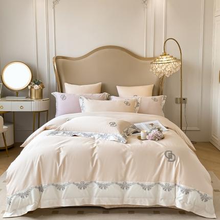 品家居 2025新款全棉长绒棉四件套-戴安娜 戴安娜-香槟