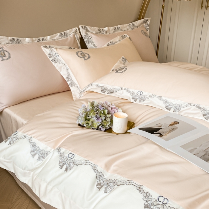 91家纺网 家纺一手货源 找家纺 品家居 2025新款全棉长绒棉四件套-戴安娜 戴安娜-香槟