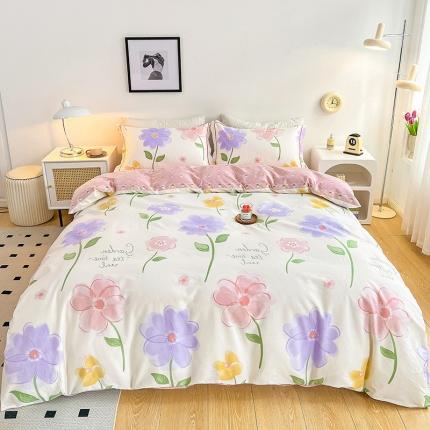 91家纺网 家纺一手货源 找家纺 （总）乐童2024新款网红直播爆款吊边＋一字绣工艺款四件套（六）