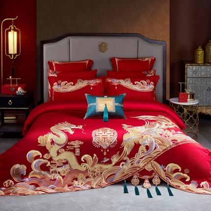 91家纺网 家纺一手货源 找家纺 （总）宏羽纺 2023新款 高支高密长绒棉婚庆套件