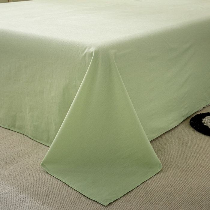 91家纺网 家纺一手货源 找家纺 涵宸 2023新款全棉提花四件套 空城（珍珠白+太湖绿）