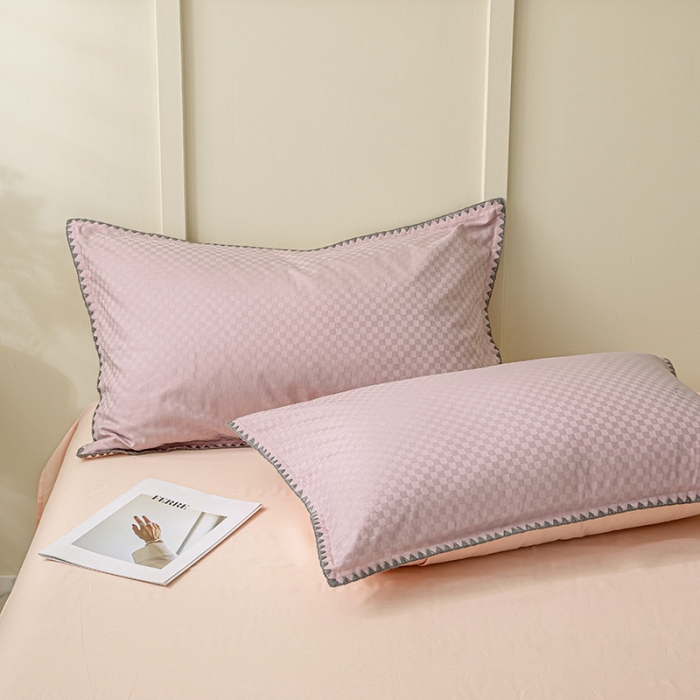 91家纺网 家纺一手货源 找家纺 涵宸 2023新款全棉提花四件套 空城-曼越紫