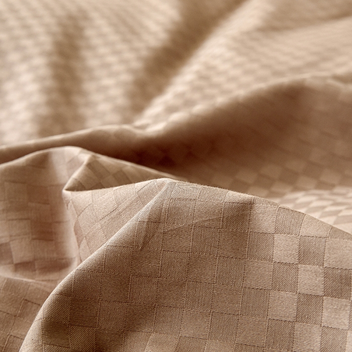 91家纺网 家纺一手货源 找家纺 涵宸 2023新款全棉提花四件套 空城-奶茶色