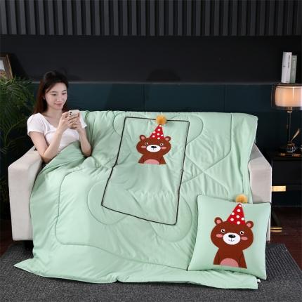 91家纺网 家纺一手货源 找家纺 （总）素玖抱枕被 2023新款加厚精梳棉抱枕被-可爱熊系列