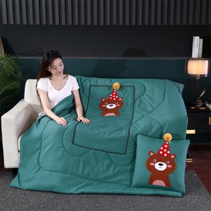 91家纺网 家纺一手货源 找家纺 （总）素玖抱枕被 2023新款加厚精梳棉抱枕被-可爱熊系列