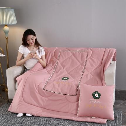 91家纺网 家纺一手货源 找家纺 （总）素玖抱枕被 2023新款水洗棉麻抱枕被-香雪兰系列