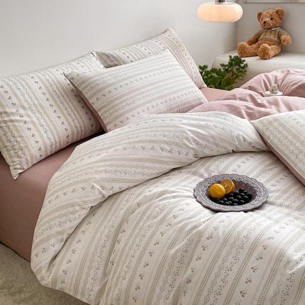 麦伦2023新款40s13372ins小清新全棉四件套第三波 樱桃花