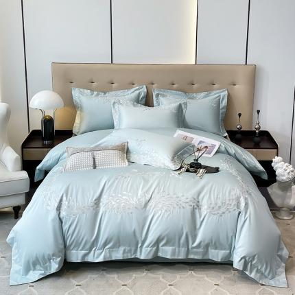 91家纺网 家纺一手货源 找家纺 （总）亲亲公主 2025新款100支全棉四件套-羽衣