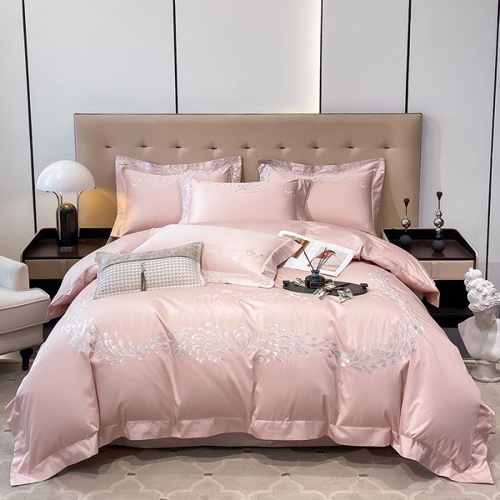 91家纺网 家纺一手货源 找家纺 （总）亲亲公主 2025新款100支全棉四件套-羽衣