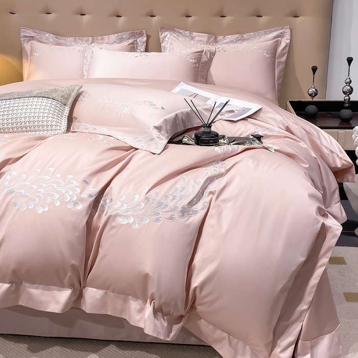 91家纺网 家纺一手货源 找家纺 （总）亲亲公主 2025新款100支全棉四件套-羽衣