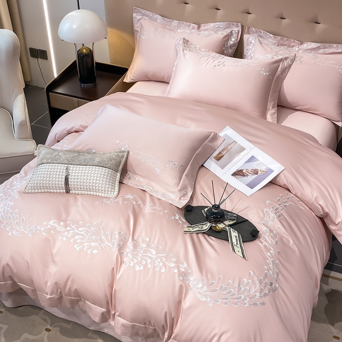 91家纺网 家纺一手货源 找家纺 （总）亲亲公主 2025新款100支全棉四件套-羽衣