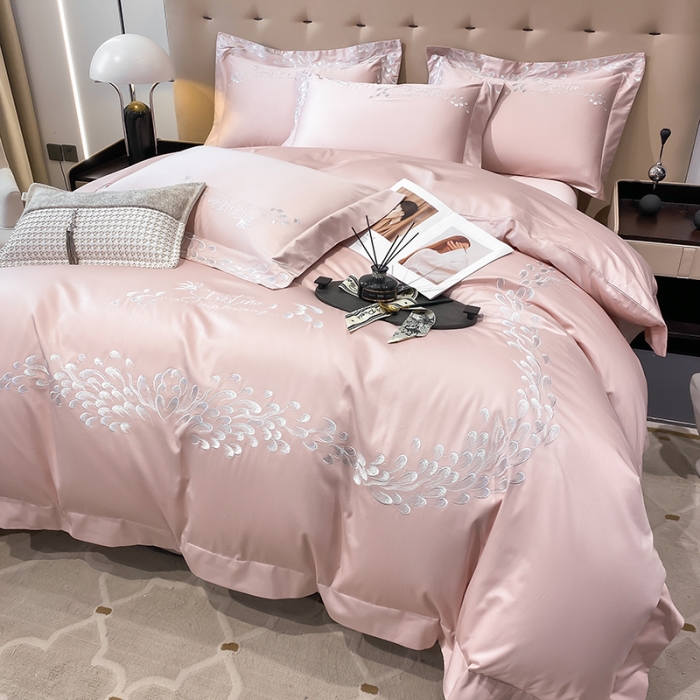 91家纺网 家纺一手货源 找家纺 （总）亲亲公主 2025新款100支全棉四件套-羽衣