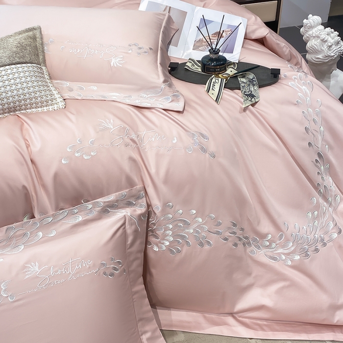 91家纺网 家纺一手货源 找家纺 （总）亲亲公主 2025新款100支全棉四件套-羽衣