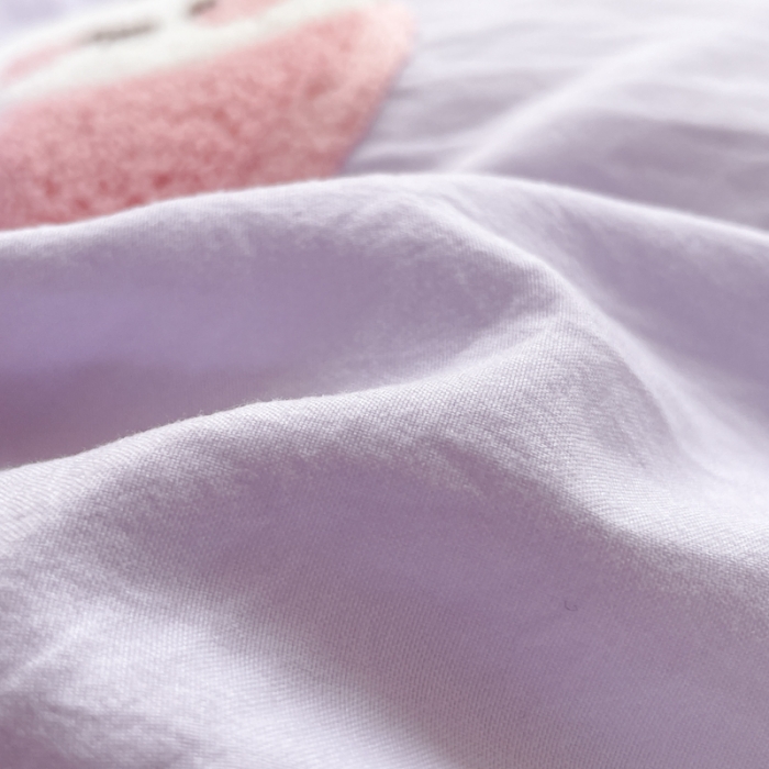 91家纺网 家纺一手货源 找家纺 易禾 2024新款 爱心小熊系列四件套 爱心小熊紫