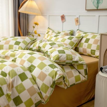 乐居坊2023新款印花水洗双层纱贝壳绣四件套 元气满满