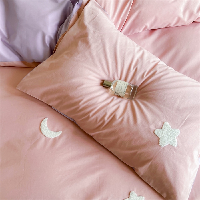 91家纺网 家纺一手货源 找家纺 时年 全棉水洗棉毛巾绣系列 40水洗-粉星星