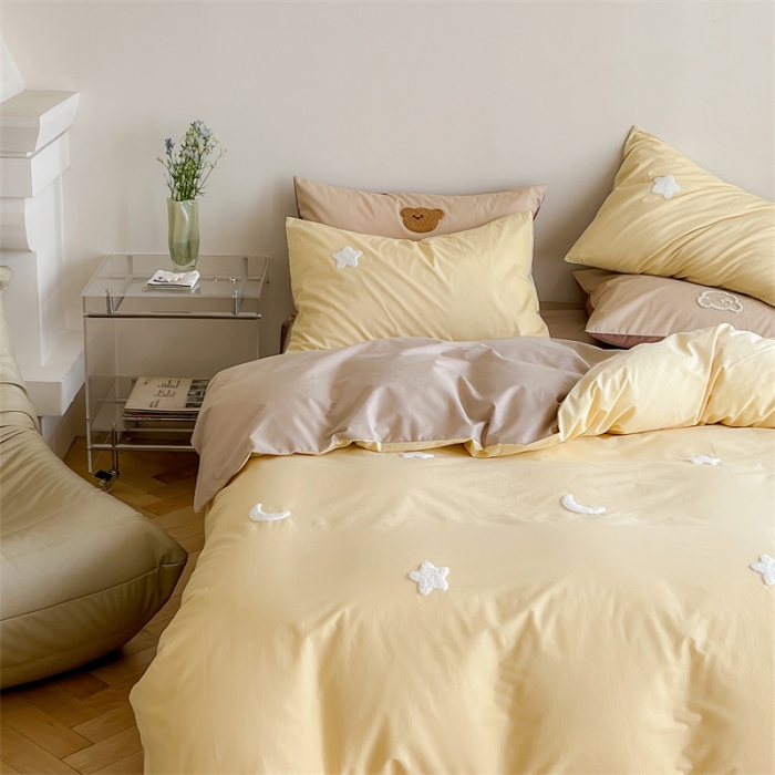 91家纺网 家纺一手货源 找家纺 时年 全棉水洗棉毛巾绣系列 40水洗-黄星星