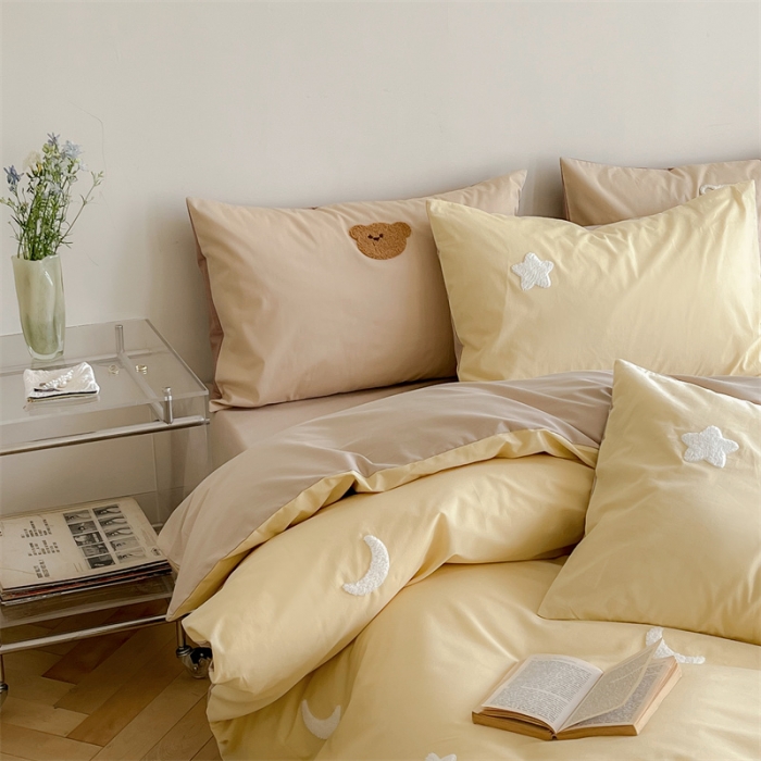 91家纺网 家纺一手货源 找家纺 时年 全棉水洗棉毛巾绣系列 40水洗-黄星星