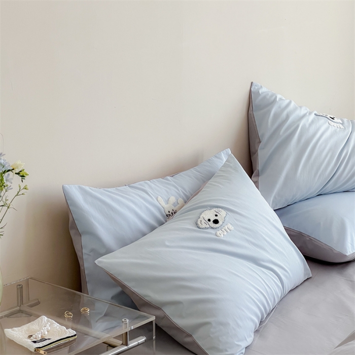 91家纺网 家纺一手货源 找家纺 时年 全棉水洗棉毛巾绣系列 40水洗-可爱修狗