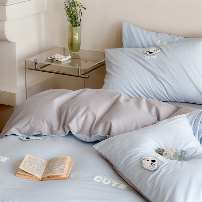 91家纺网 家纺一手货源 找家纺 时年 全棉水洗棉毛巾绣系列 40水洗-可爱修狗