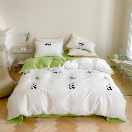 时年 全棉水洗棉毛巾绣系列 40水洗-熊猫嘟嘟