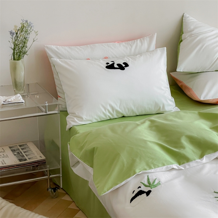 91家纺网 家纺一手货源 找家纺 时年 全棉水洗棉毛巾绣系列 40水洗-熊猫嘟嘟