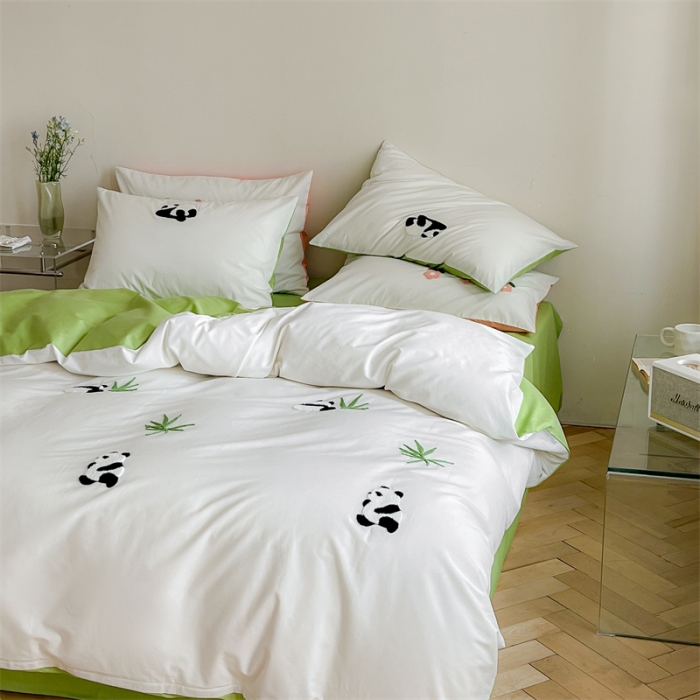 91家纺网 家纺一手货源 找家纺 时年 全棉水洗棉毛巾绣系列 40水洗-熊猫嘟嘟