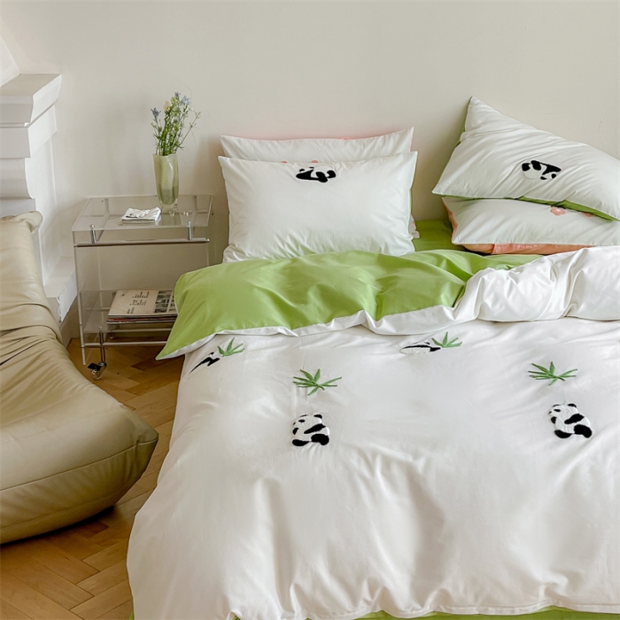 91家纺网 家纺一手货源 找家纺 时年 全棉水洗棉毛巾绣系列 40水洗-熊猫嘟嘟