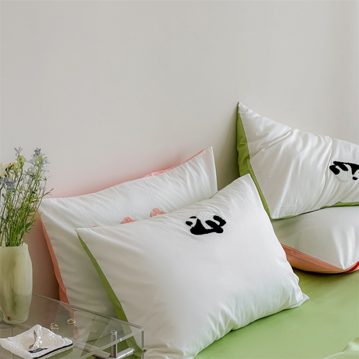 91家纺网 家纺一手货源 找家纺 时年 全棉水洗棉毛巾绣系列 40水洗-熊猫嘟嘟