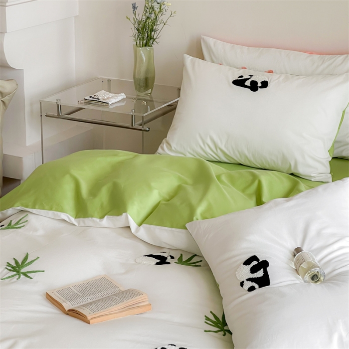 91家纺网 家纺一手货源 找家纺 时年 全棉水洗棉毛巾绣系列 40水洗-熊猫嘟嘟