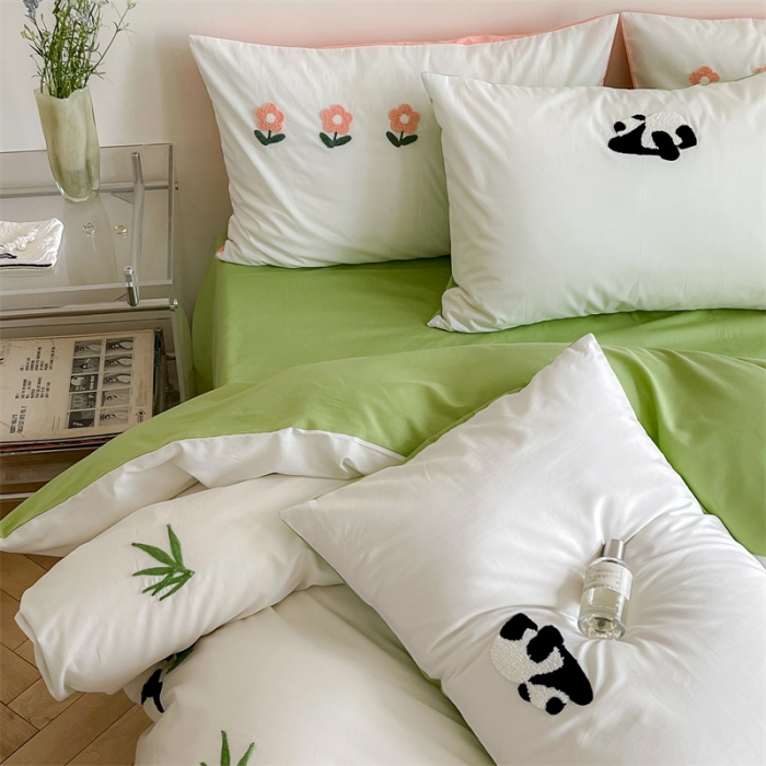 91家纺网 家纺一手货源 找家纺 时年 全棉水洗棉毛巾绣系列 40水洗-熊猫嘟嘟