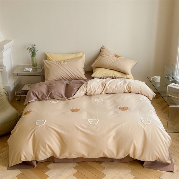 91家纺网 家纺一手货源 找家纺 时年 全棉水洗棉毛巾绣系列 40水洗-熊崽崽