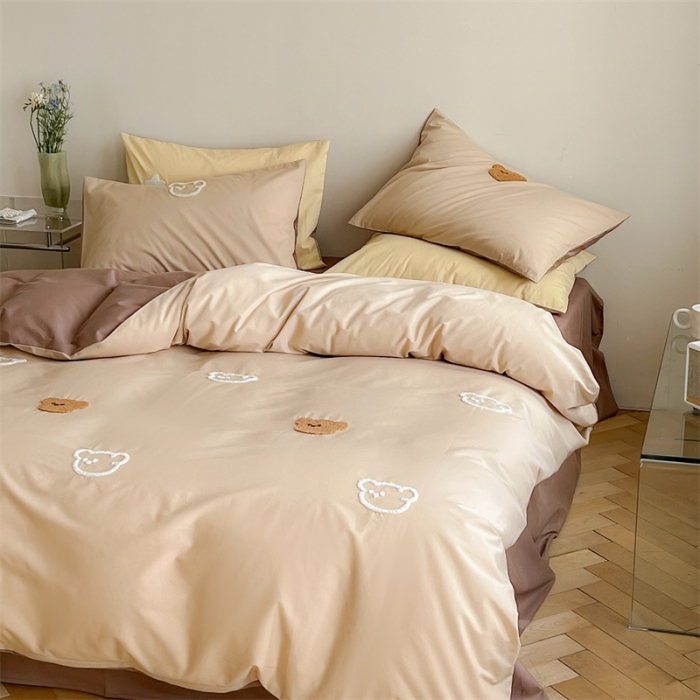 91家纺网 家纺一手货源 找家纺 时年 全棉水洗棉毛巾绣系列 40水洗-熊崽崽