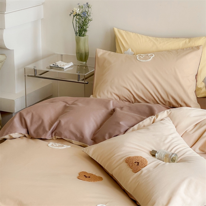 91家纺网 家纺一手货源 找家纺 时年 全棉水洗棉毛巾绣系列 40水洗-熊崽崽