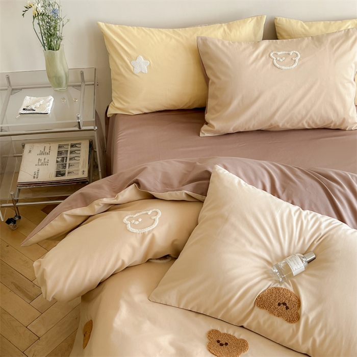 91家纺网 家纺一手货源 找家纺 时年 全棉水洗棉毛巾绣系列 40水洗-熊崽崽