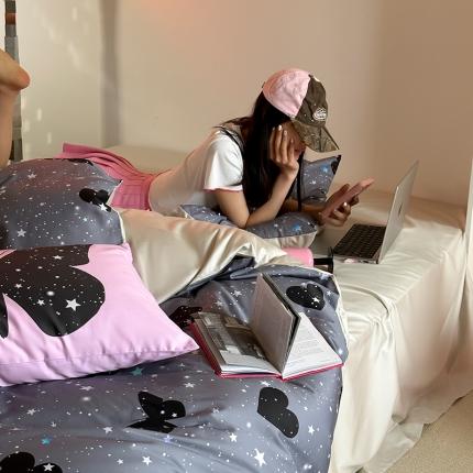 91家纺网 家纺一手货源 找家纺 （总）赫帛 2023新款轻奢50s缎纹数码印花长绒棉四件套