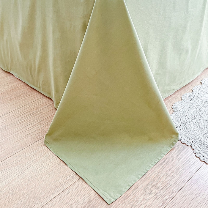 91家纺网 家纺一手货源 找家纺 琪格格 2023新款A类纯棉加厚三层纱山茶花套件 山茶花-纯果绿