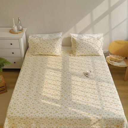 91家纺网 家纺一手货源 找家纺 有货 2023新款全棉棉花酵素纱洗床盖三件套 美伊