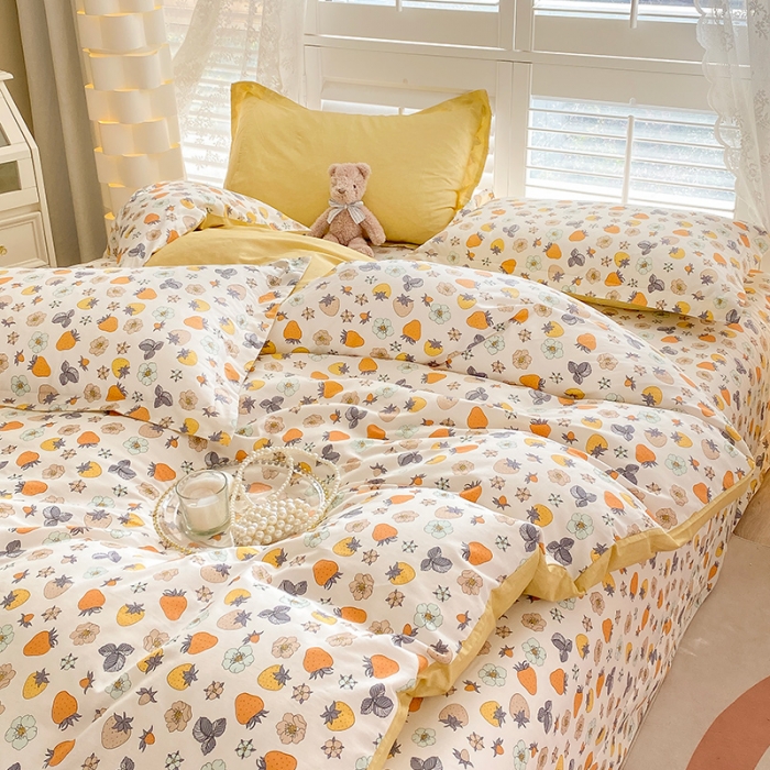 91家纺网 家纺一手货源 找家纺 元元被芯 2023全棉被套单品 草莓派