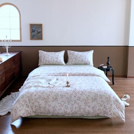 91家纺网 家纺一手货源 找家纺 源启生活 新原创A类双层纱布全棉印花四件套纯棉三件套 春意