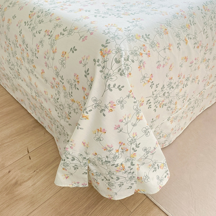 91家纺网 家纺一手货源 找家纺 元元被芯 2023全棉床单单品 雪莉-绿