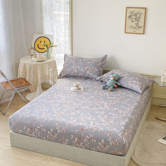 91家纺网 家纺一手货源 找家纺 元元被芯 2023全棉床笠13372 微光-灰