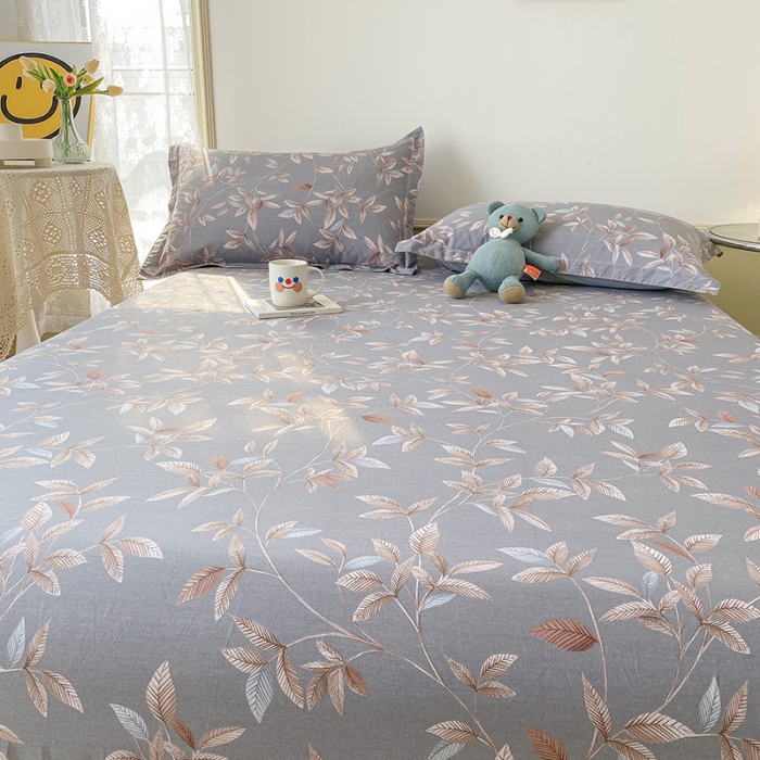 91家纺网 家纺一手货源 找家纺 元元被芯 2023全棉床笠13372 微光-灰