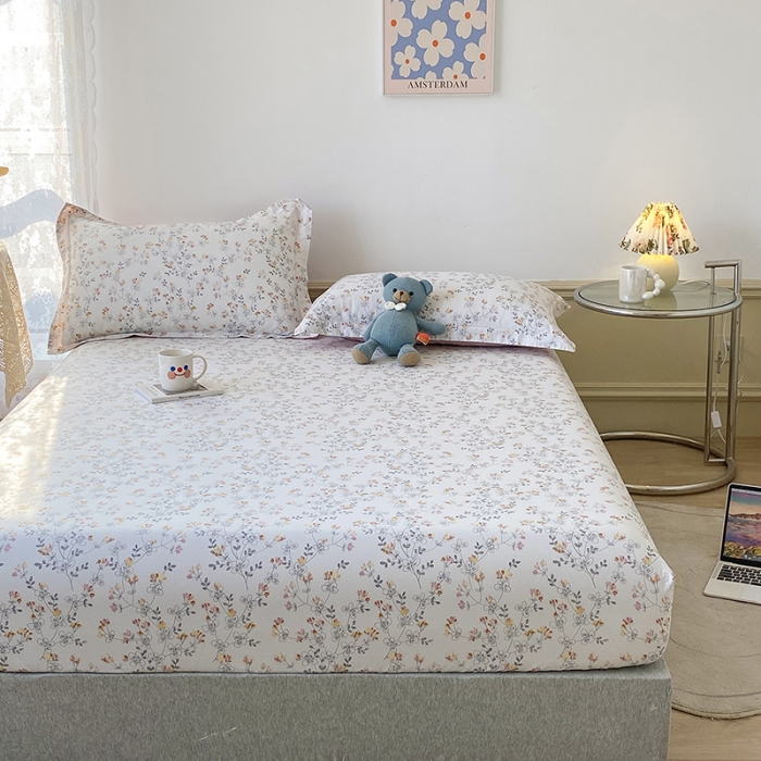 91家纺网 家纺一手货源 找家纺 元元被芯 2023全棉床笠13372 雪莉-粉