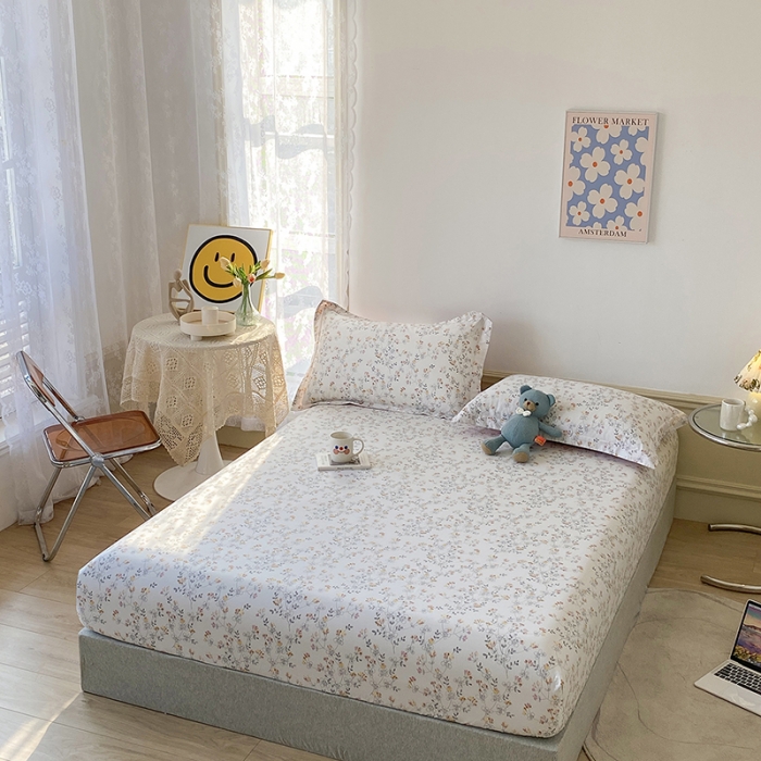 91家纺网 家纺一手货源 找家纺 元元被芯 2023全棉床笠13372 雪莉-粉