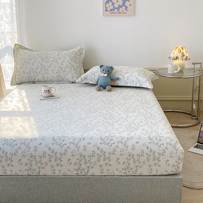 91家纺网 家纺一手货源 找家纺 元元被芯 2023全棉床笠13372 雪莉-绿